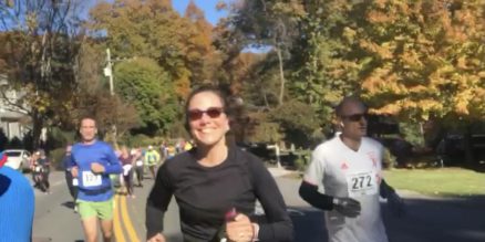 Miki Feldman Simon running a race