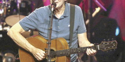 James Taylor playing at Tanglewood