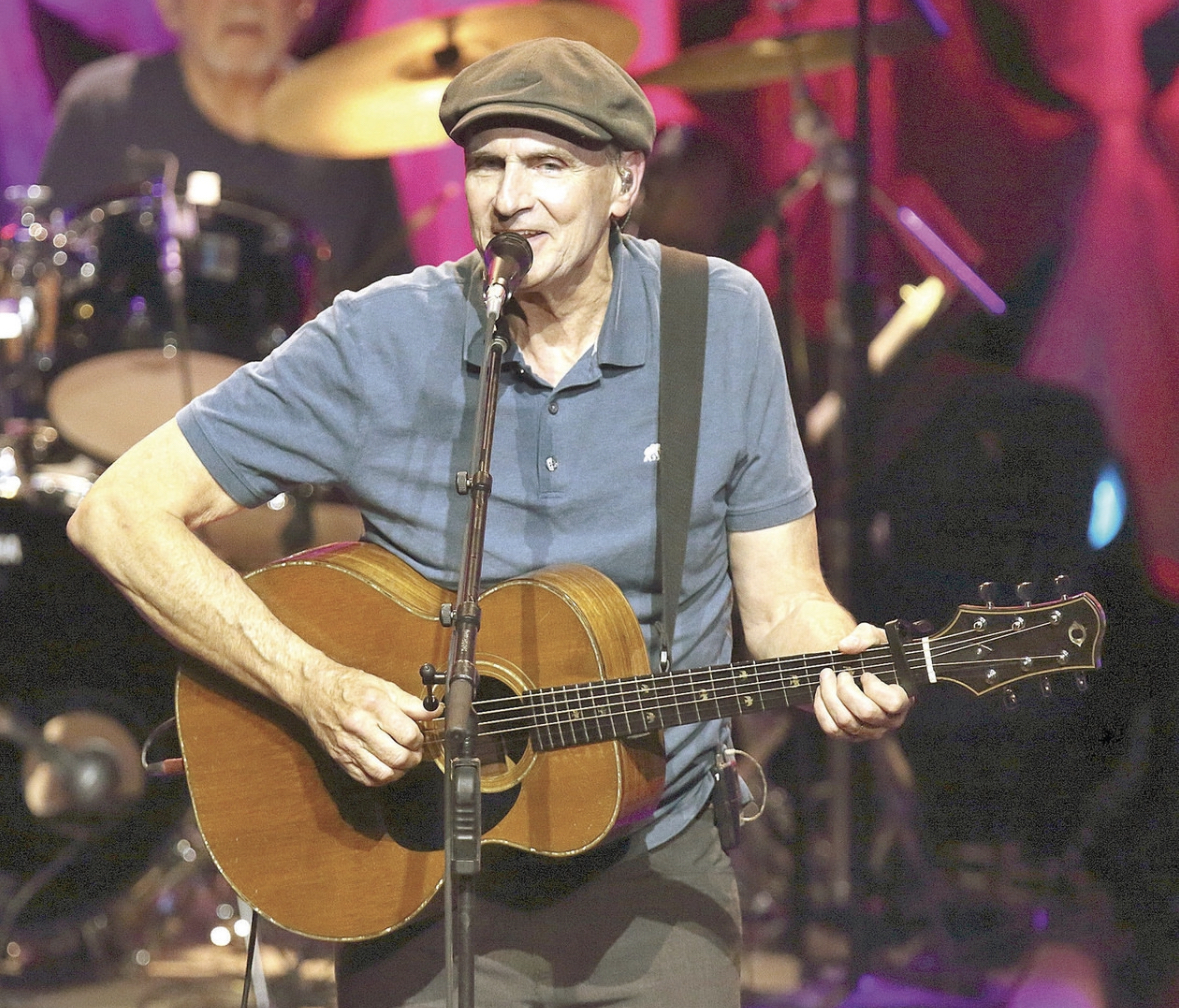 James Taylor playing at Tanglewood