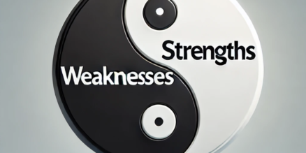 ying and yang demonstrating the balance between strengths weaknesses