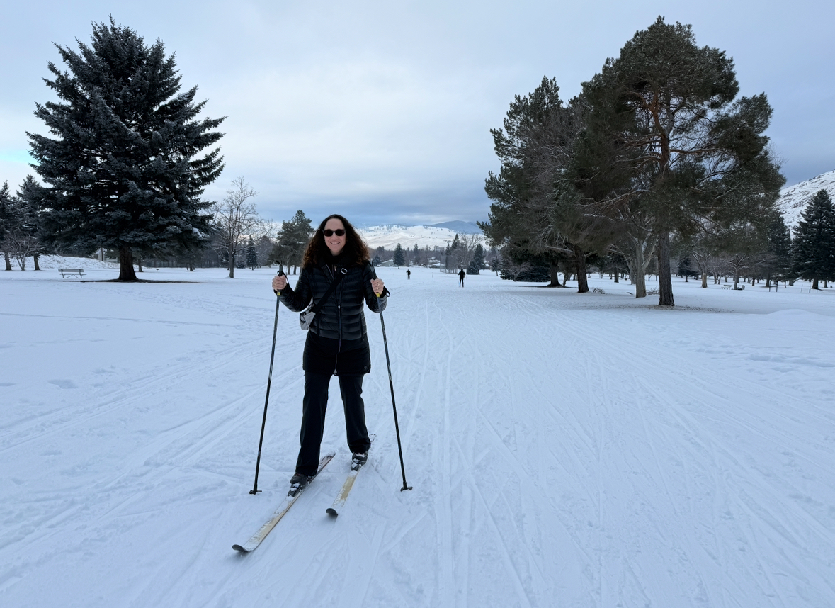 Miki cross country skiing